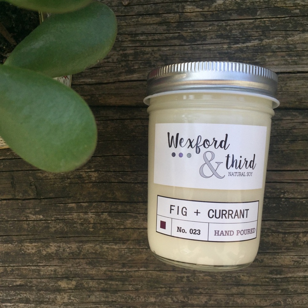 Fig + Currant Wooden Wick Soy Candle